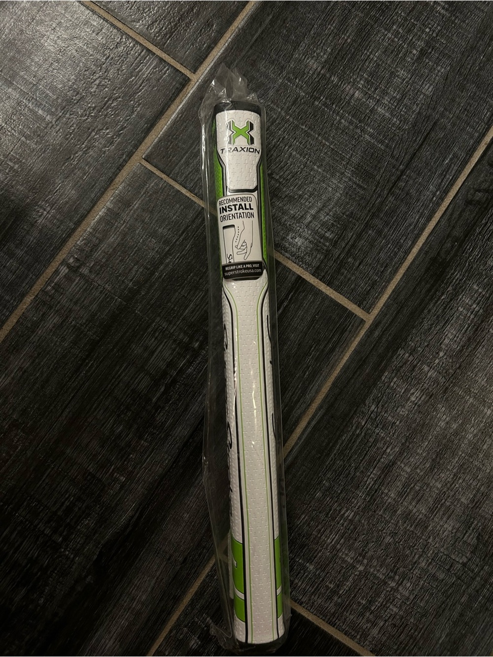 SuperStroke Traxion WristLock Golf Putter Grip – Green/White